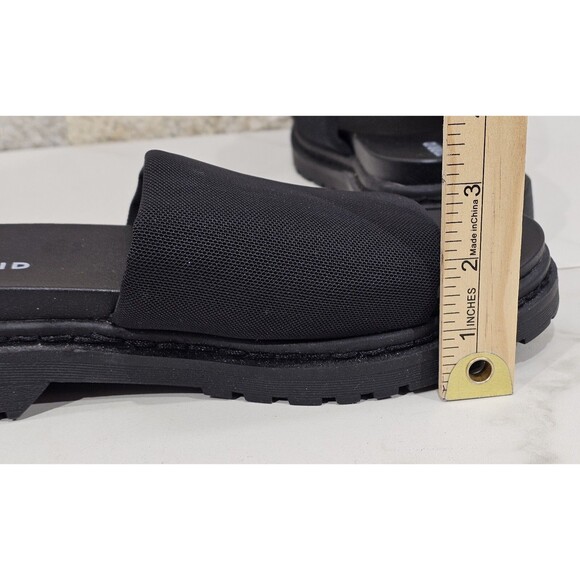 NWT Torrid Flatform Slide Sandals Chunky Lug Stretch Black Minimalist Size 8.5WW - Picture 12 of 12